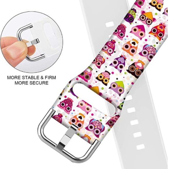 FLAPI Silicone Printed Night Owl Band for iWatch 42mm/44mm - Picture 2 of 2